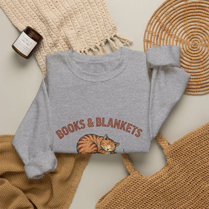 Books and Blankets Sweatshirt, Book Lover Crewneck, Bookish Sweatshirt