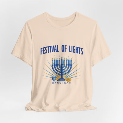 Festival of Lights Hanukkah Shirt, Hanukkah T-Shirt, Menorah Tee
