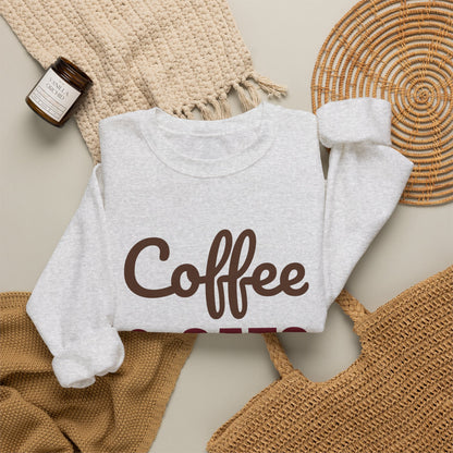 Coffee and Cats That's All I Need Sweatshirt, Cat Lover Crewneck