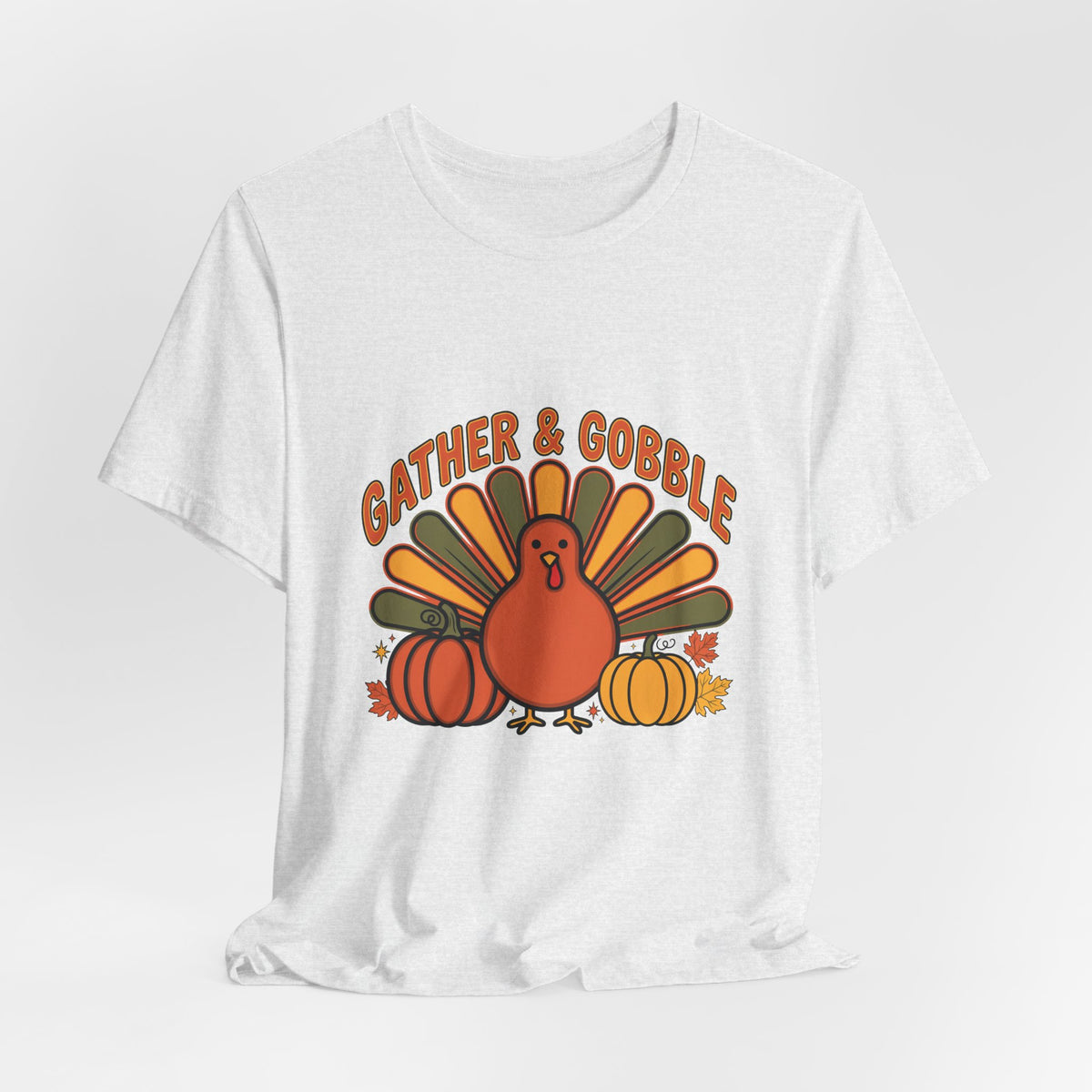 Gather and Gobble Retro Turkey Shirt, Gather and Gobble Thanksgiving Shirt, Retro Turkey Tee