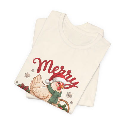 Merry Cluckmas Shirt, Chicken Christmas T-Shirt, Chicken Lover Tee