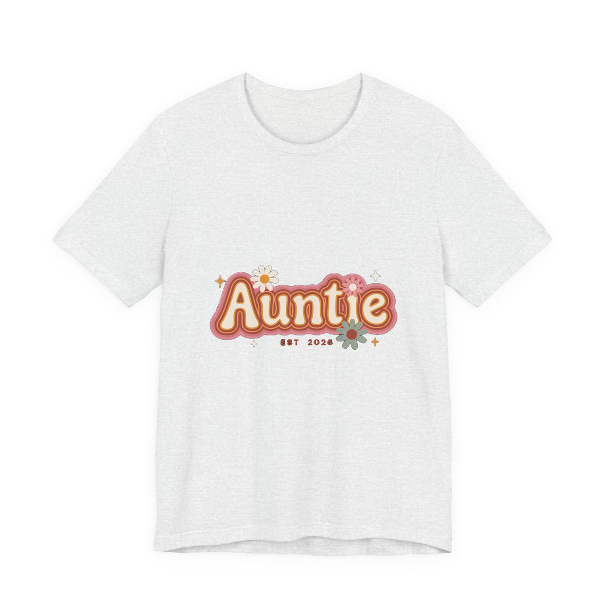 Auntie Est 2026 Shirt, Retro New Aunt T-Shirt, Pregnancy Announcement Gift for Aunt