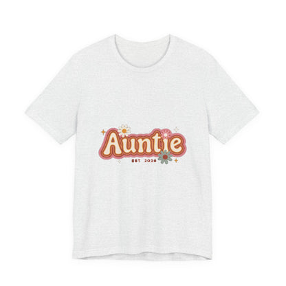 Auntie Est 2026 Shirt, Retro New Aunt T-Shirt, Pregnancy Announcement Gift for Aunt
