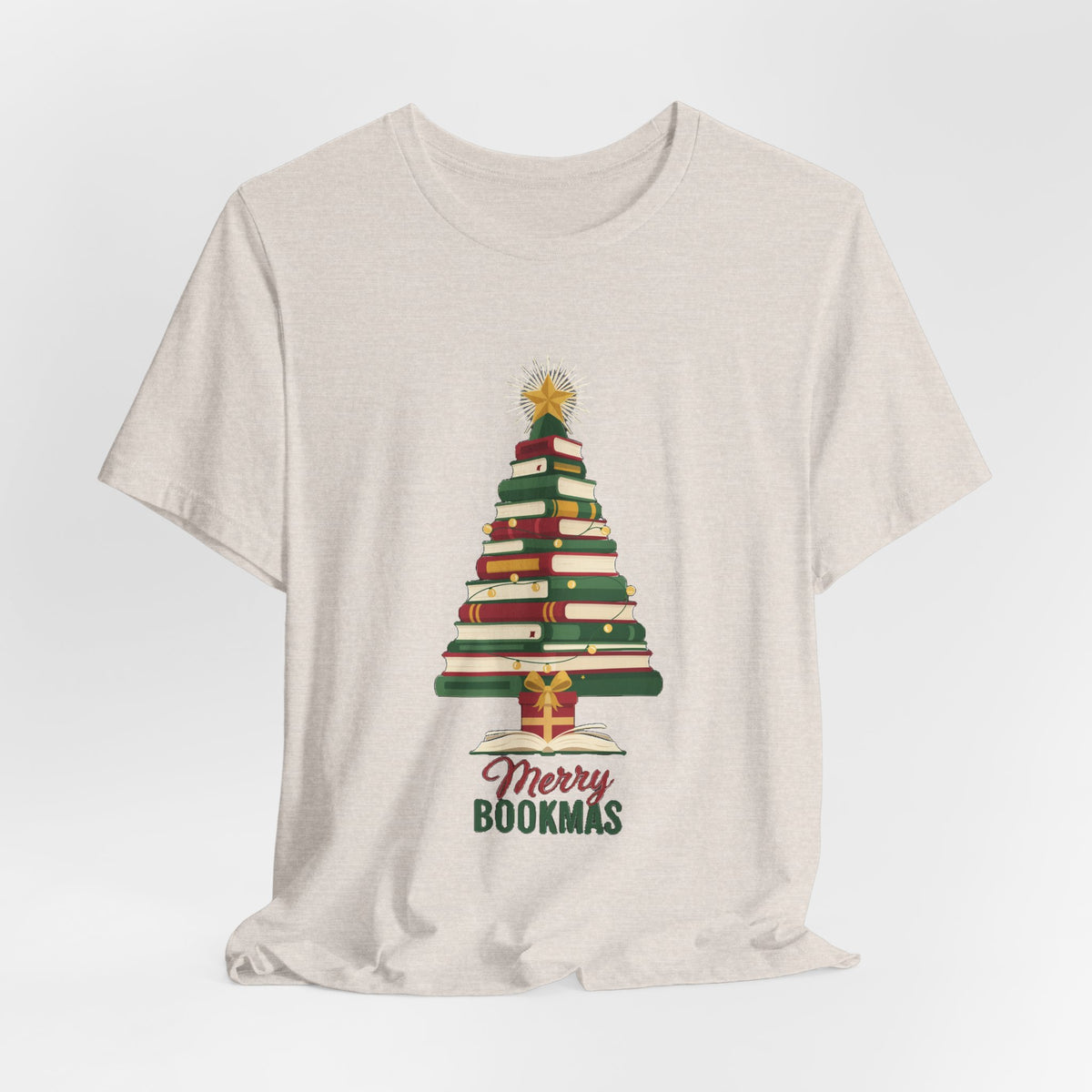 Merry Bookmas Shirt, Book Lover Christmas T-Shirt, Bookish Holiday Tee