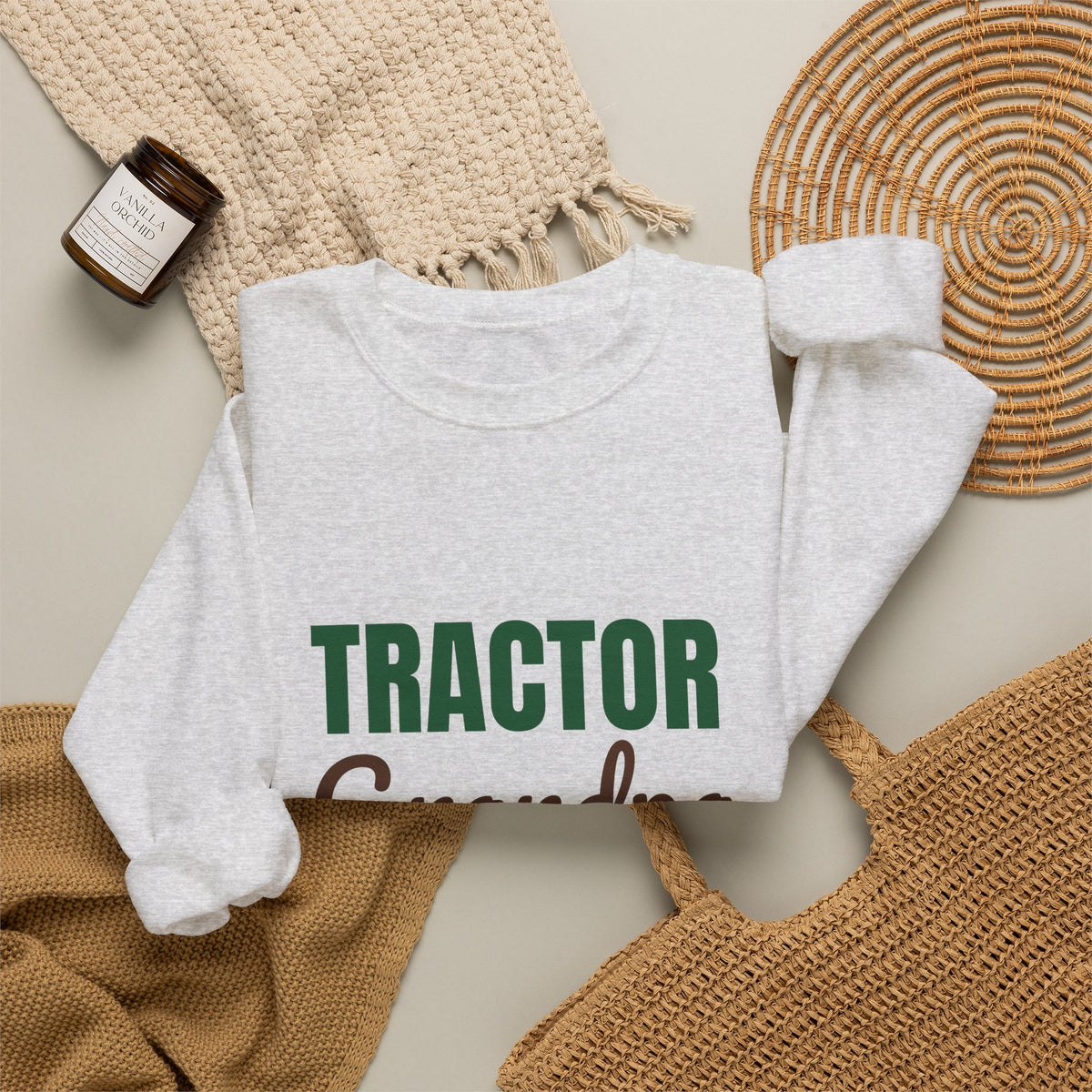 Tractor Grandpa Plowing Through Retirement Sweatshirt, Tractor Grandpa Crewneck