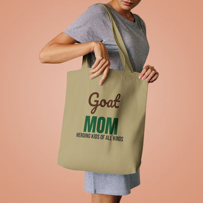 Goat Mom Herding Kids of All Kinds Tote Bag, Goat Mom Canvas Tote Bag
