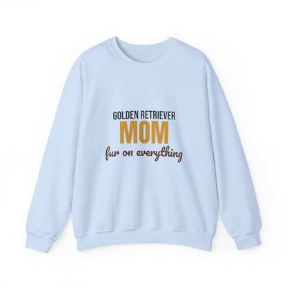 Golden Retriever Mom Fur On Everything Sweatshirt, Golden Retriever Mom Crewneck Sweatshirt