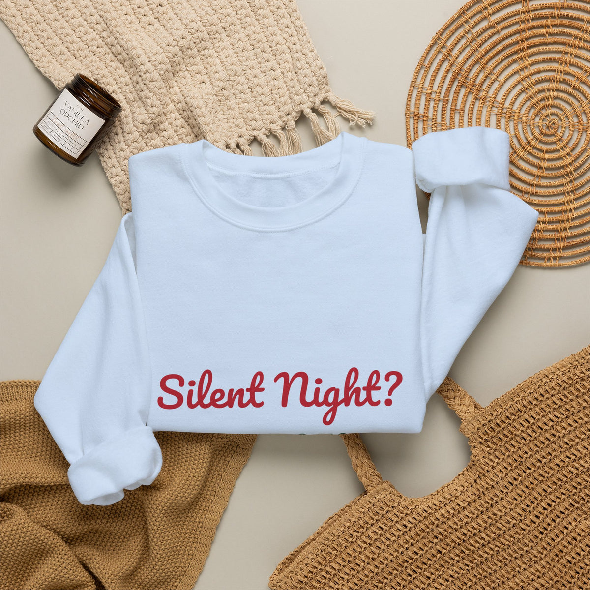 Silent Night Not in This House Sweatshirt, Funny Mom Christmas Crewneck