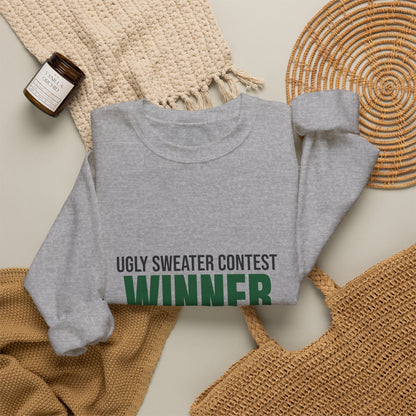 Ugly Sweater Contest Winner Sweatshirt, Ugly Sweater Contest Winner Crewneck Sweatshirt