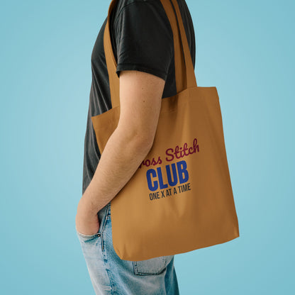 Cross Stitch Club One X at a Time Tote Bag, Cross Stitch Project Tote Bag