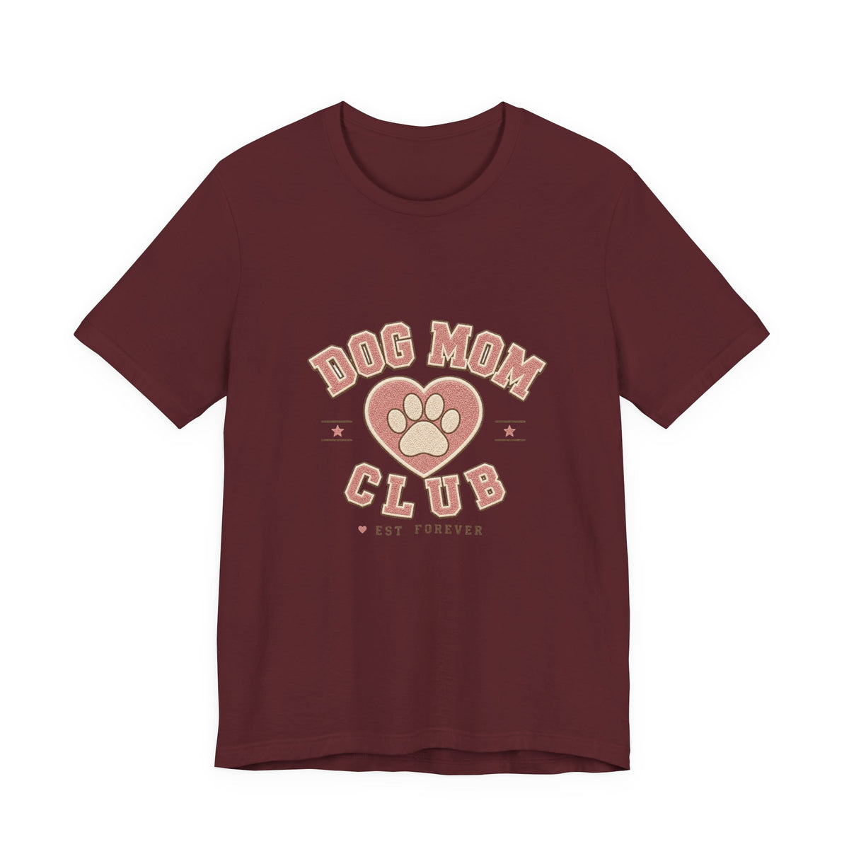 Dog Mom Club Shirt, Varsity Dog Mom T-Shirt, Paw Print Gift for Dog Lovers