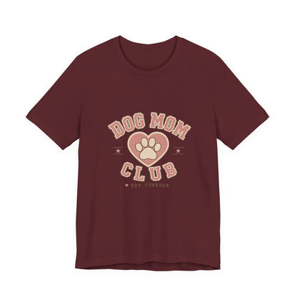 Dog Mom Club Shirt, Varsity Dog Mom T-Shirt, Paw Print Gift for Dog Lovers