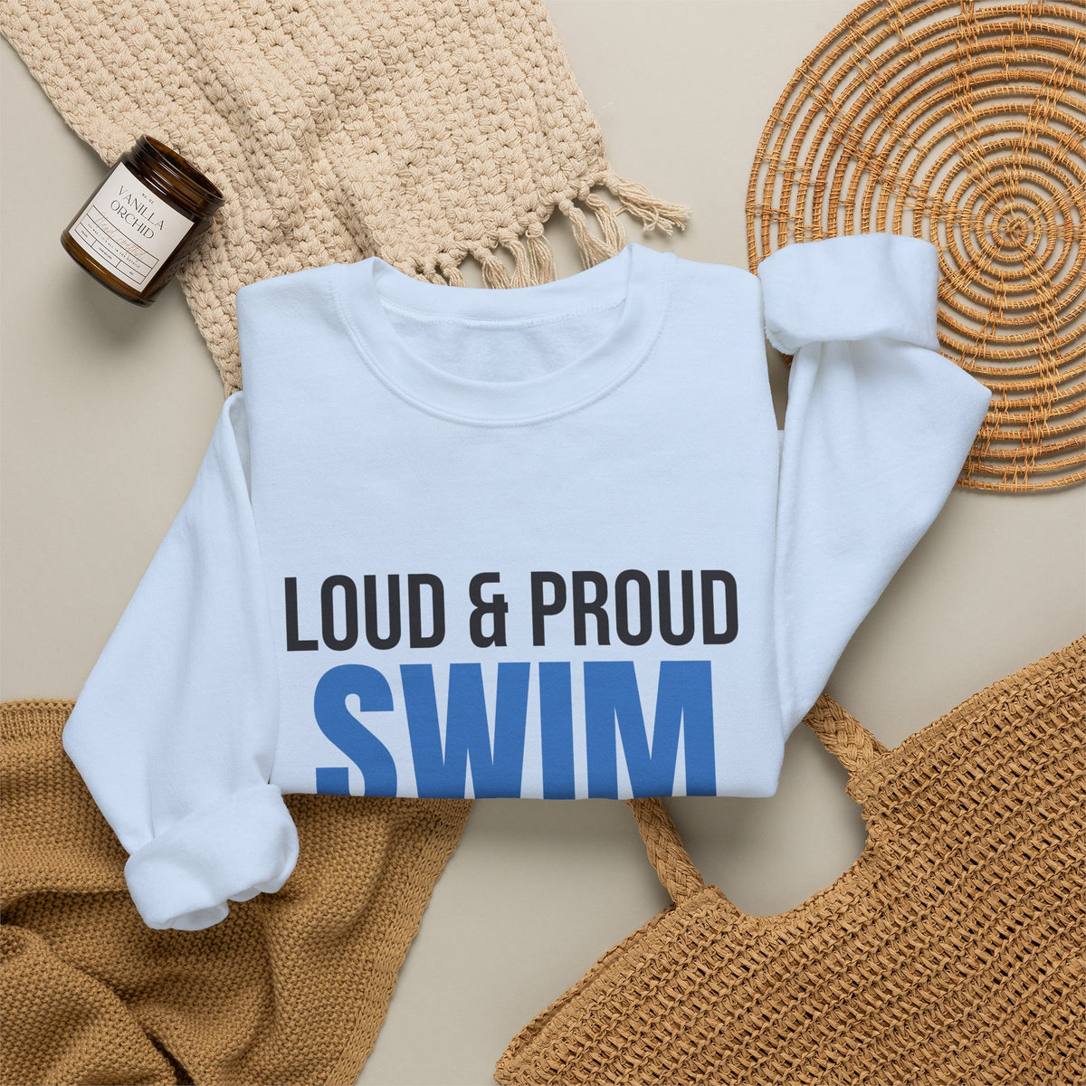 Loud and Proud Swim Mom Sweatshirt, Swim Mom Crewneck