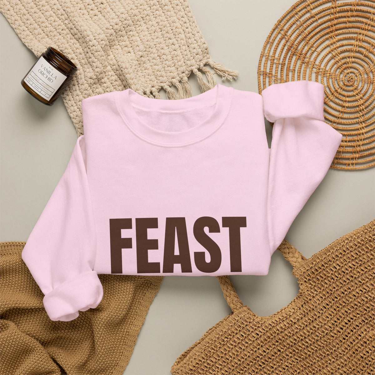 Feast Mode On Sweatshirt, Funny Thanksgiving Crewneck