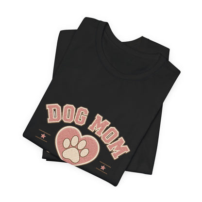 Dog Mom Club Shirt, Varsity Dog Mom T-Shirt, Paw Print Gift for Dog Lovers