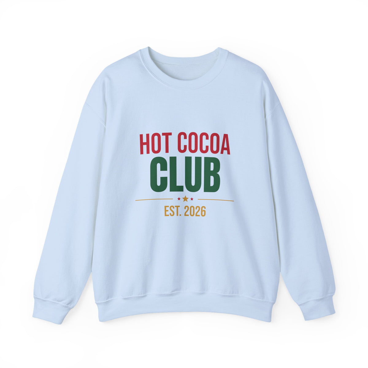 Hot Cocoa Club Sweatshirt, Winter Crewneck, Cozy Holiday Sweater