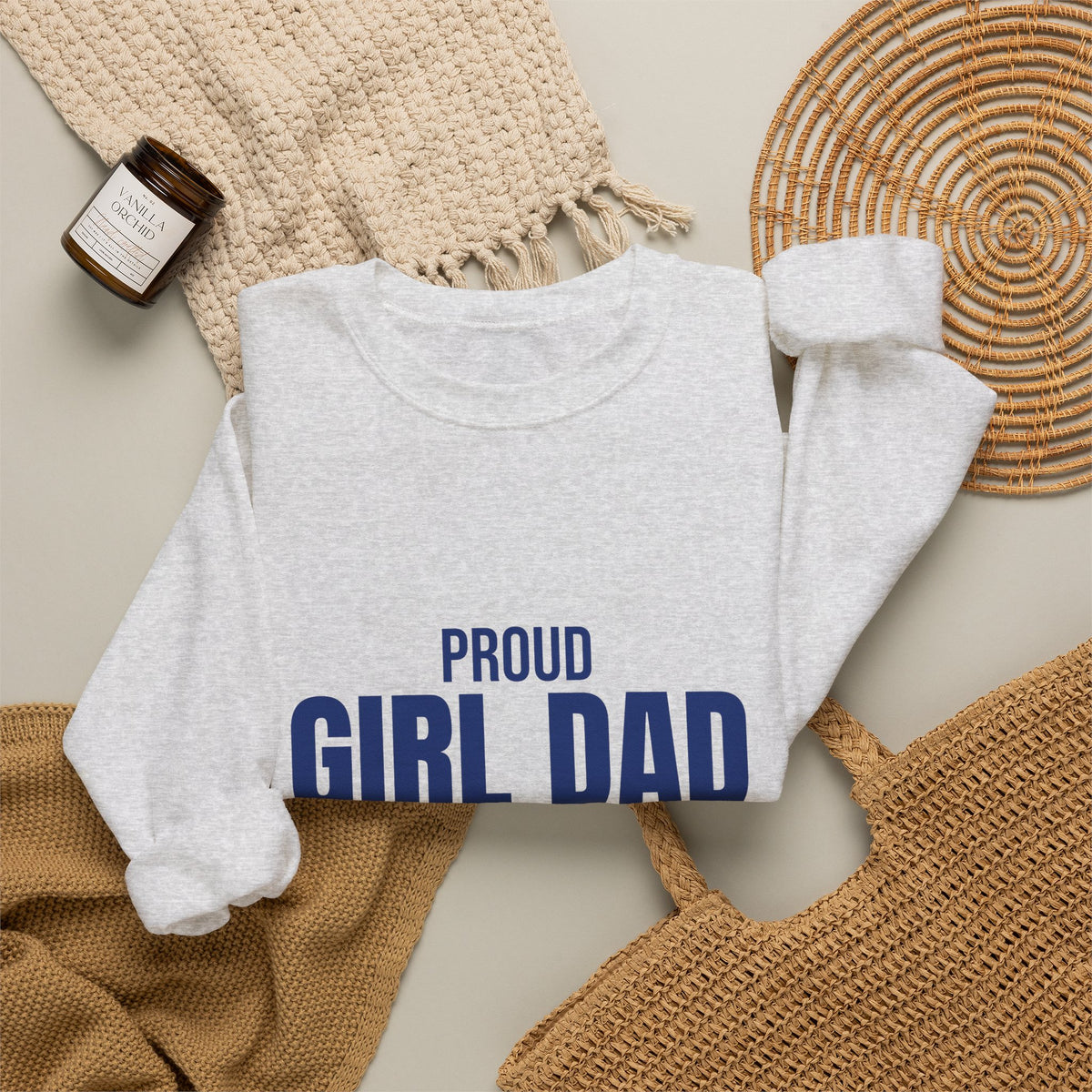 Proud Girl Dad Sweatshirt, Dad Crewneck, Gift for Dad