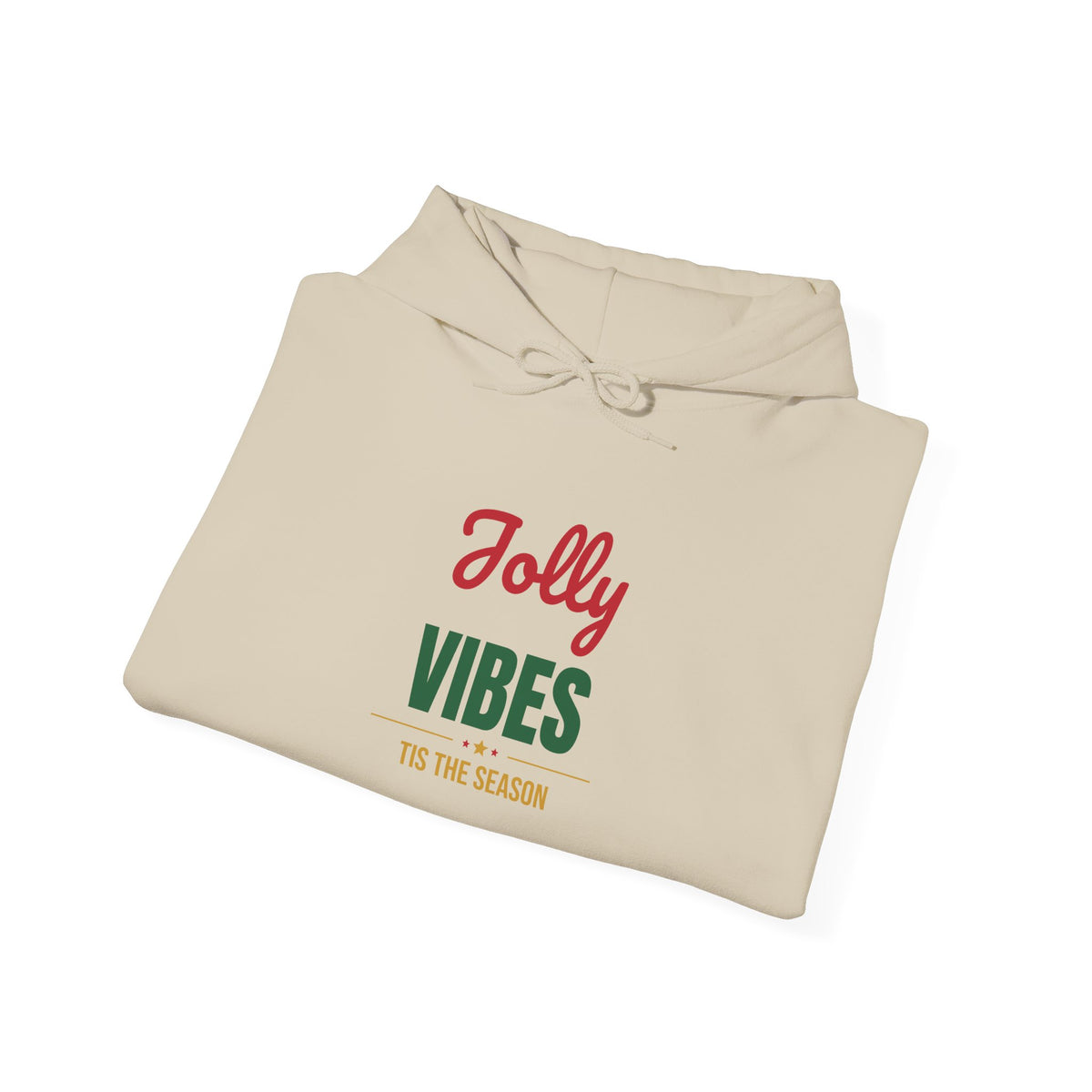 Jolly Vibes Tis the Season Hoodie, Christmas Hooded Sweatshirt, Retro Holiday Hoodie