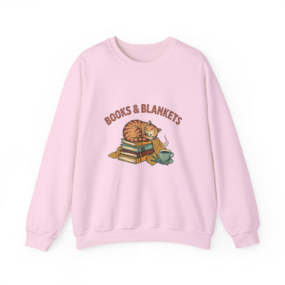 Books and Blankets Sweatshirt, Book Lover Crewneck, Bookish Sweatshirt