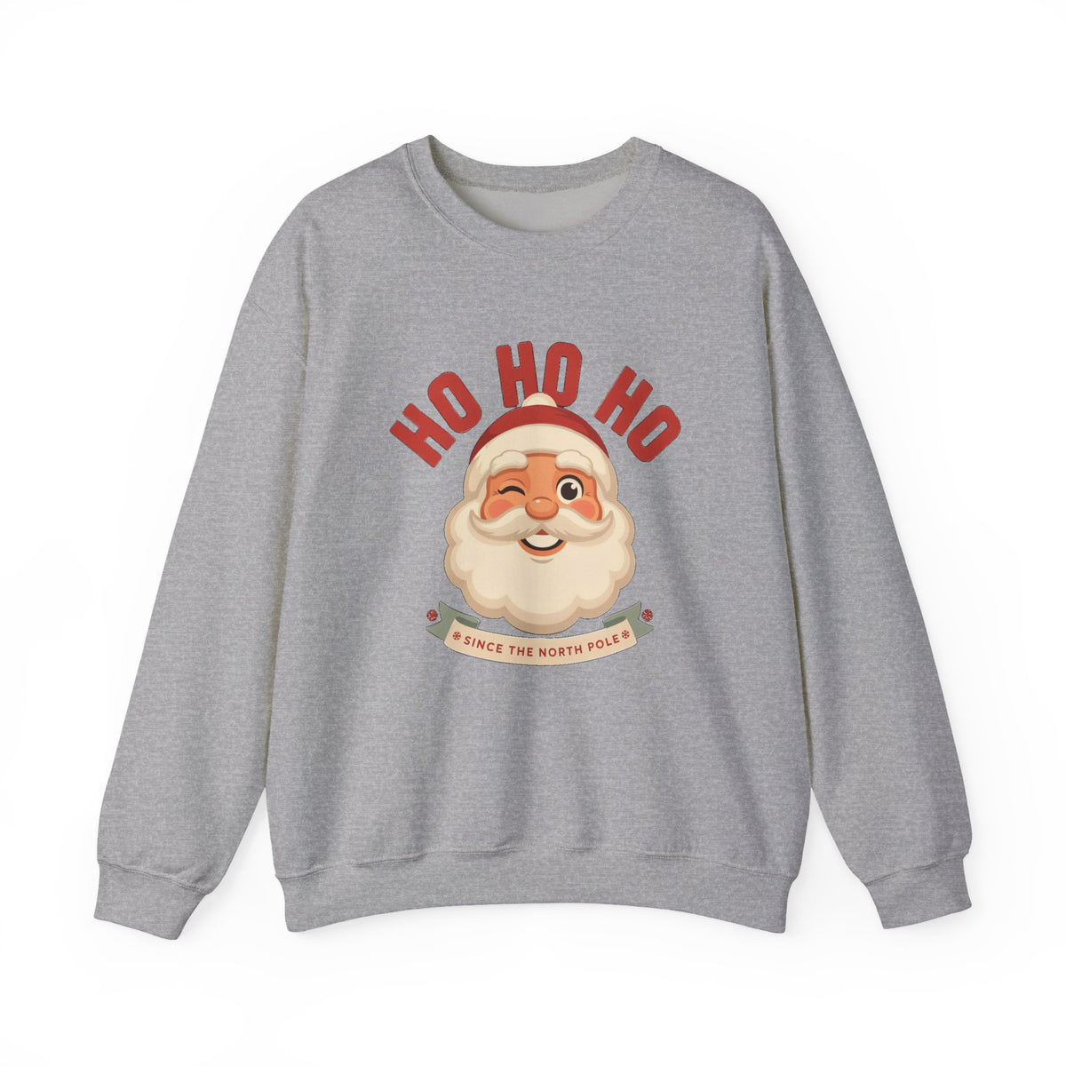 Ho Ho Ho Vintage Santa Sweatshirt, Retro Santa Christmas Crewneck, Classic Holiday Sweater