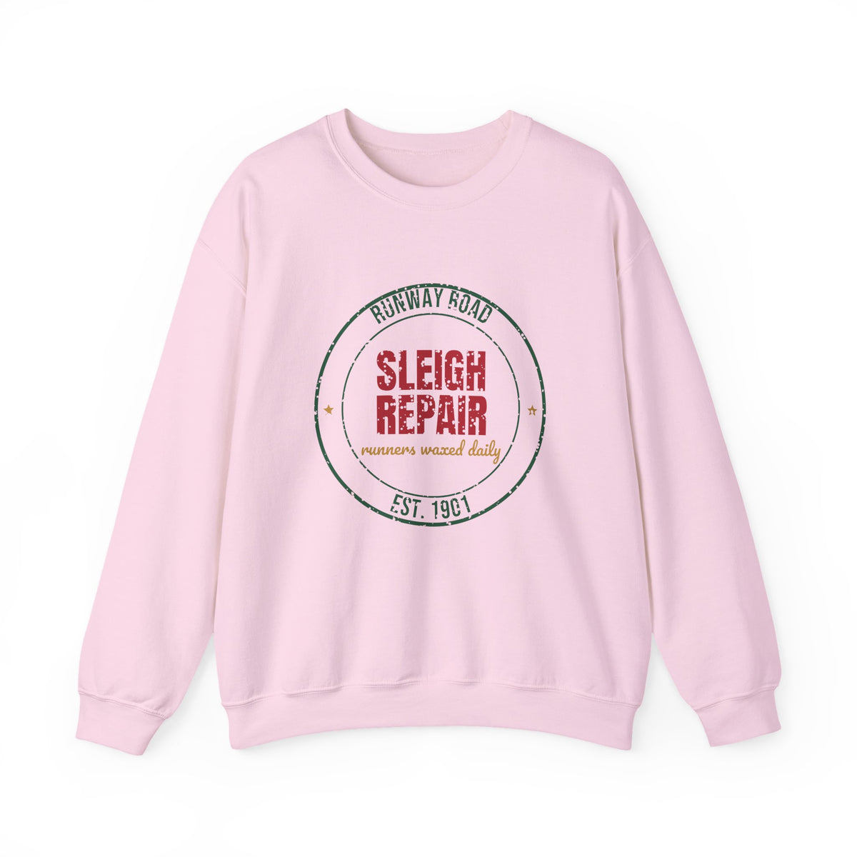 Runway Road Sleigh Repair Est. 1901 Sweatshirt, Vintage Christmas Crewneck Sweatshirt