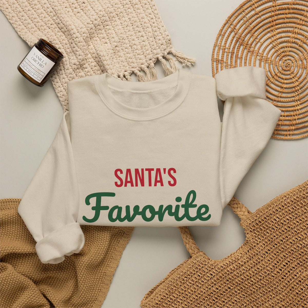 Santa's Favorite Teacher Sweatshirt, Teacher Christmas Crewneck, Teacher Gift