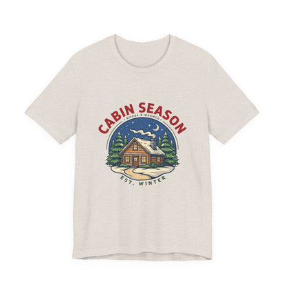 Cabin Season Shirt, Winter Cabin T-Shirt, Mountain Tee
