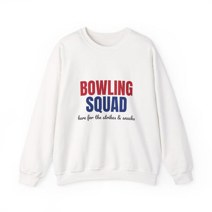 Bowling Squad Here for the Strikes and Snacks Sweatshirt, Bowling Squad Crewneck Sweatshirt