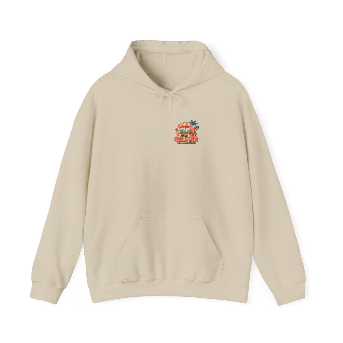 Girls Trip Sun Sand and Besties Hoodie, Front and Back Girls Trip Hoodie