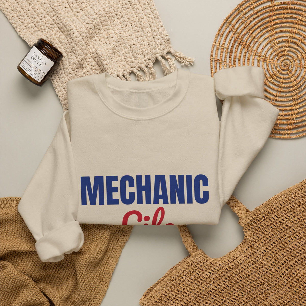 Mechanic Life Grease Coffee Repeat Sweatshirt, Mechanic Crewneck