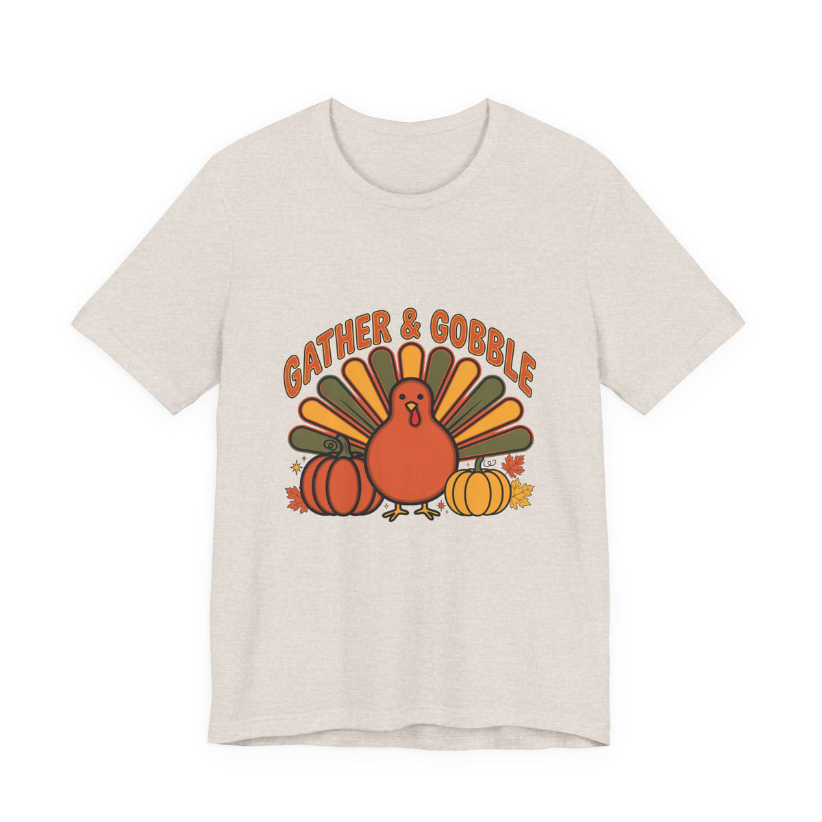 Gather and Gobble Retro Turkey Shirt, Gather and Gobble Thanksgiving Shirt, Retro Turkey Tee