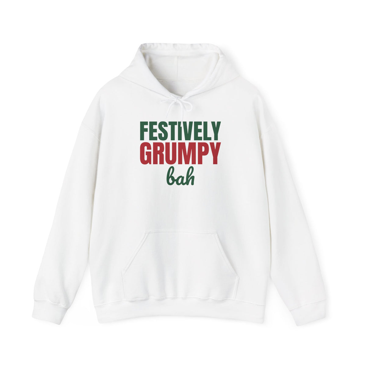 Festively Grumpy Bah Hoodie, Funny Christmas Hoodie
