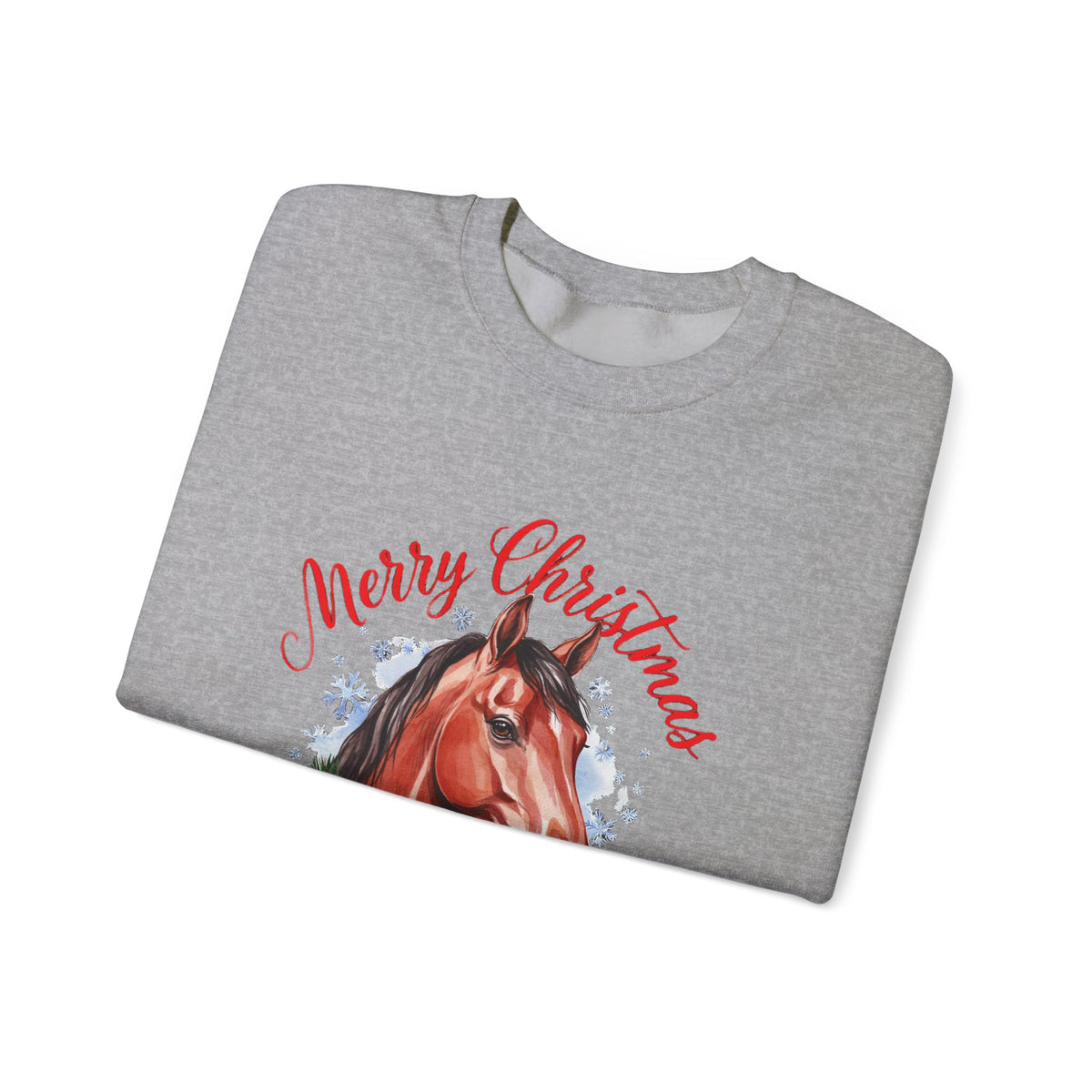 Merry Christmas Horse Girl Sweatshirt, Horse Lover Christmas Crewneck, Equestrian Gift