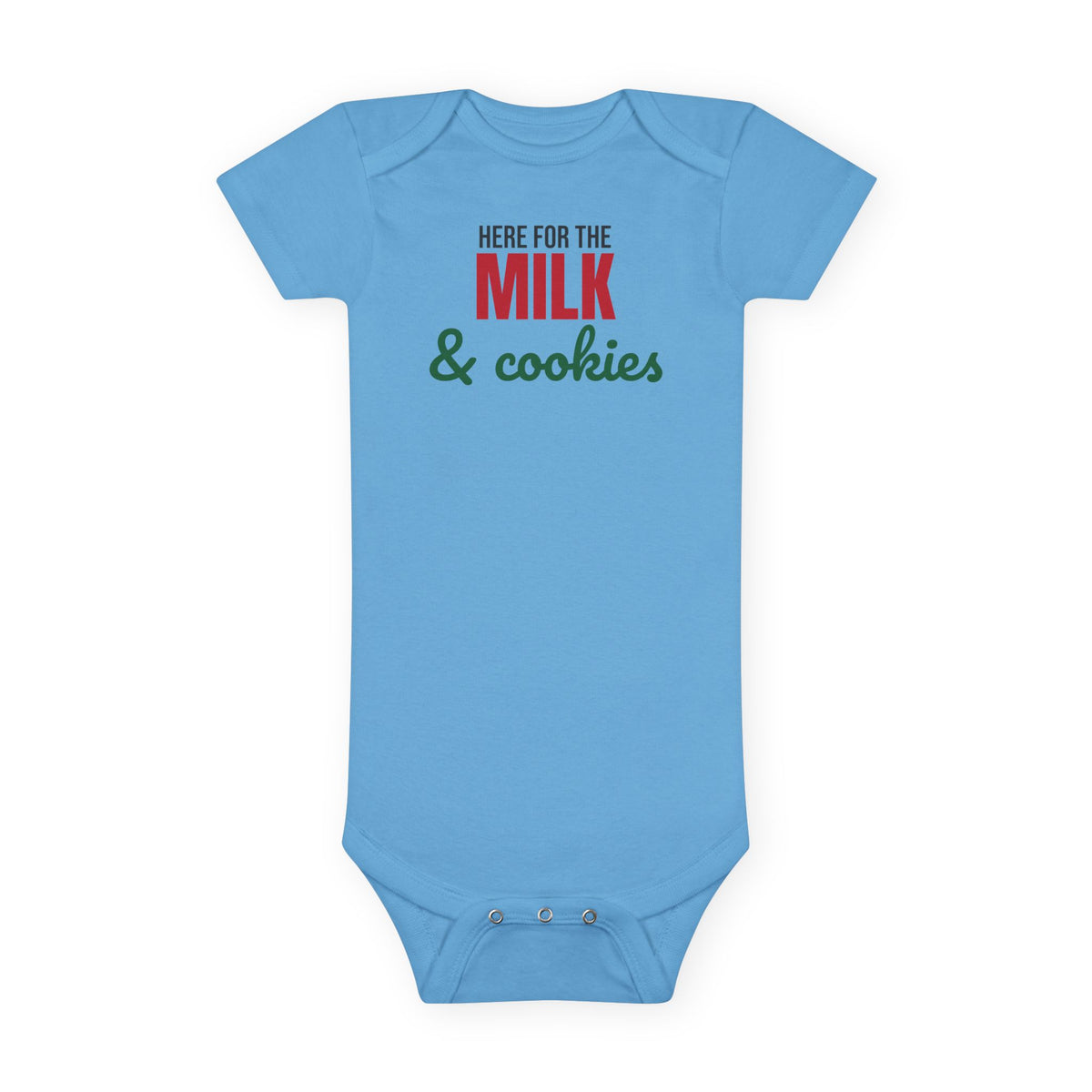 Here for the Milk and Cookies Christmas Baby Bodysuit