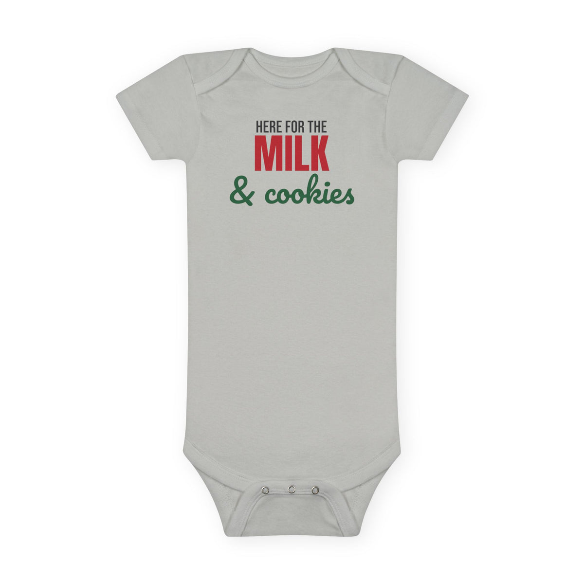 Here for the Milk and Cookies Christmas Baby Bodysuit