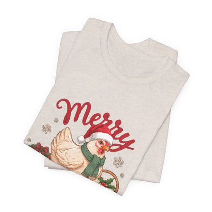 Merry Cluckmas Shirt, Chicken Christmas T-Shirt, Chicken Lover Tee