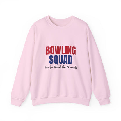 Bowling Squad Here for the Strikes and Snacks Sweatshirt, Bowling Squad Crewneck Sweatshirt