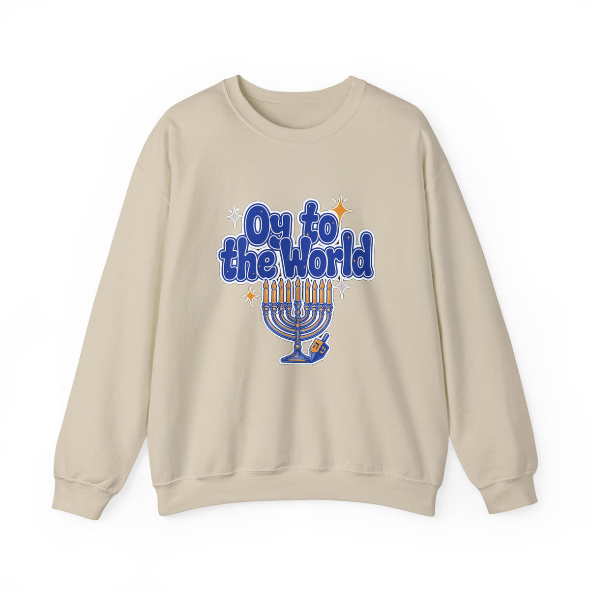 Oy to the World Sweatshirt, Retro Hanukkah Crewneck, Chanukah Gift