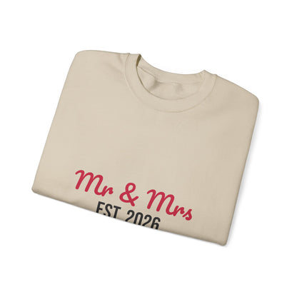 Mr and Mrs Est 2026 Sweatshirt, Wedding Gift Crewneck