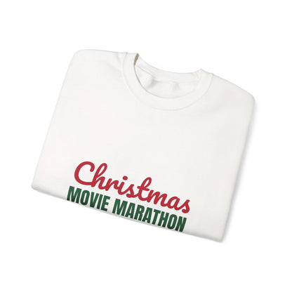 Christmas Movie Marathon Snacks Required Sweatshirt, Christmas Movie Marathon Crewneck Sweatshirt