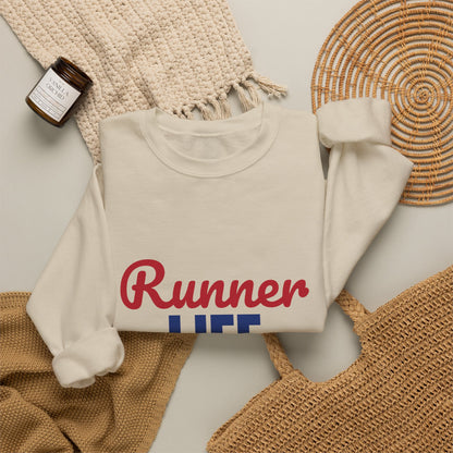Runner Life Miles and Smiles Sweatshirt, Runner Crewneck Sweatshirt
