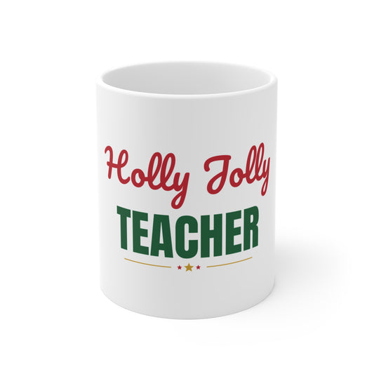 Holly Jolly Teacher Mug