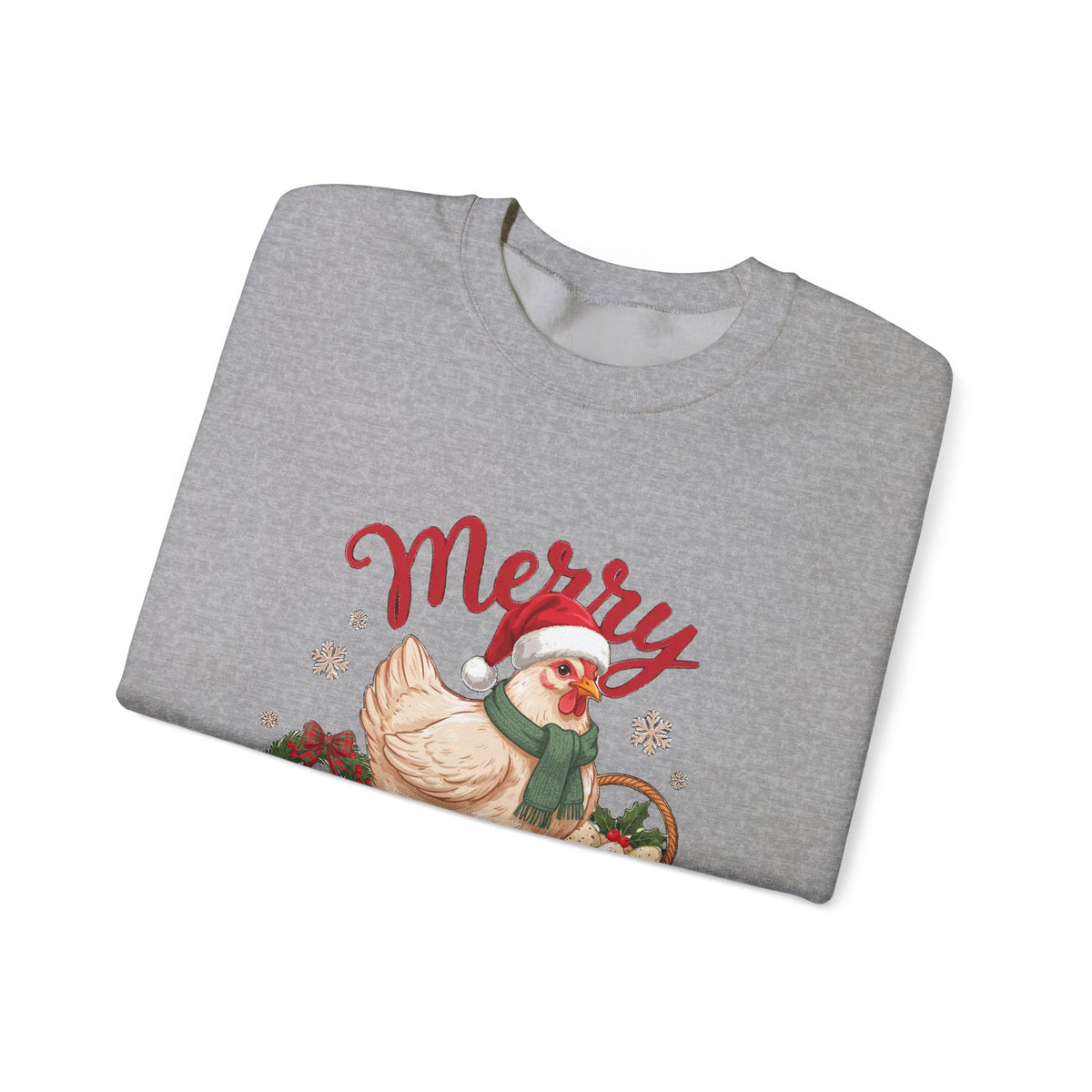 Merry Cluckmas Sweatshirt, Chicken Christmas Crewneck, Chicken Mom Gift