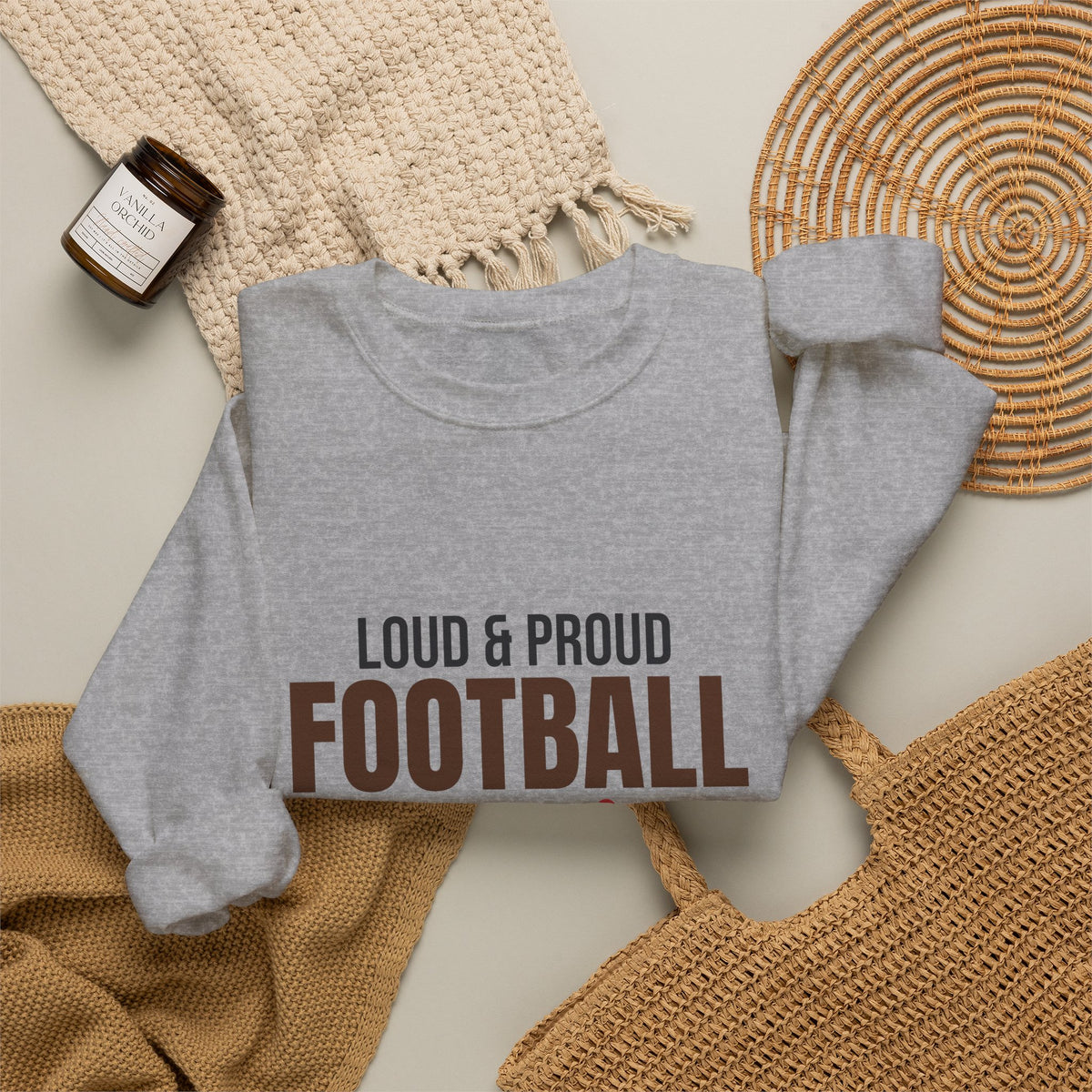 Loud and Proud Football Grandma Sweatshirt, Football Grandma Crewneck