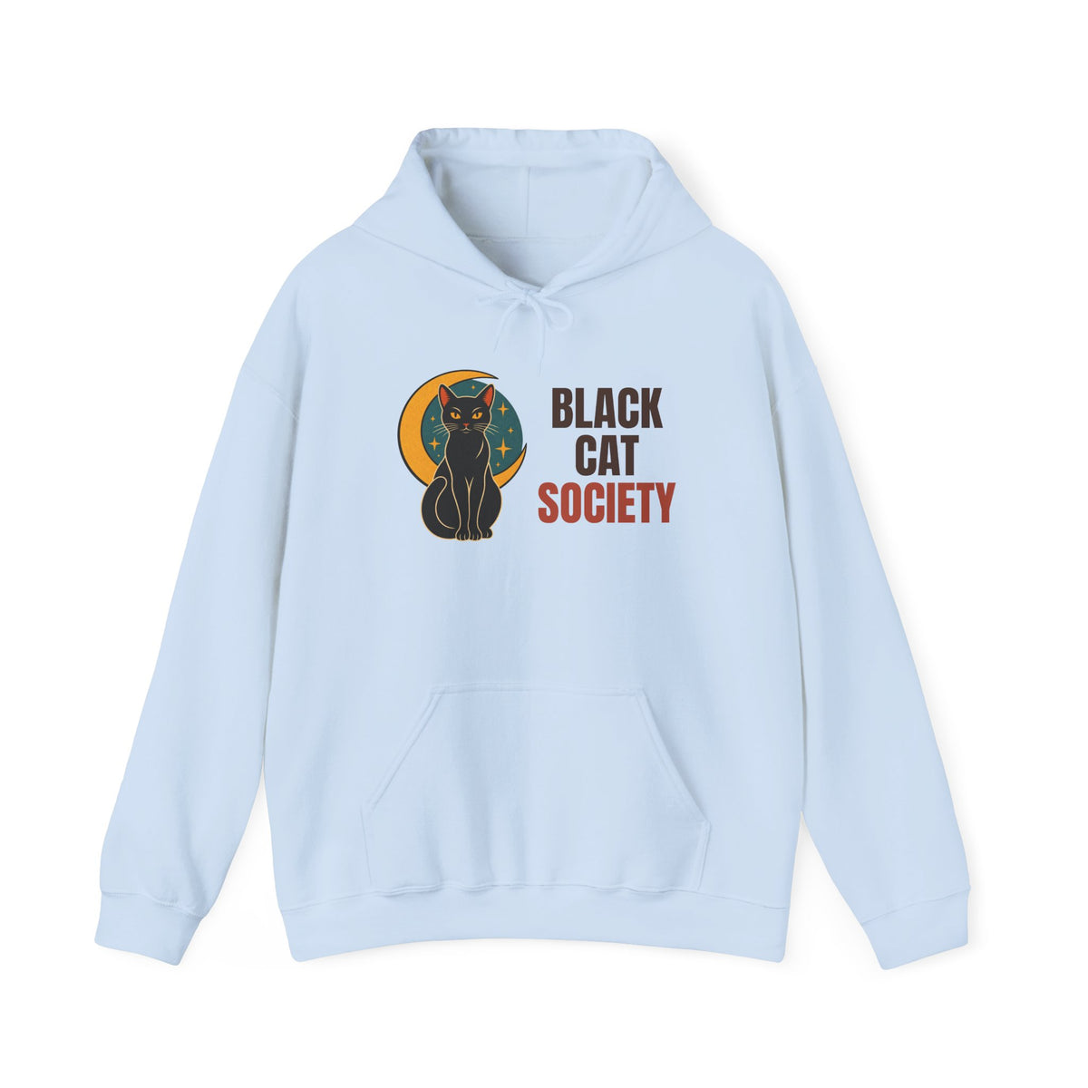 Black Cat Society Vintage Moon Hoodie, Vintage Black Cat Society Hoodie