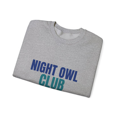 Night Owl Club Awake Past Midnight Sweatshirt, Night Owl Club Crewneck Sweatshirt