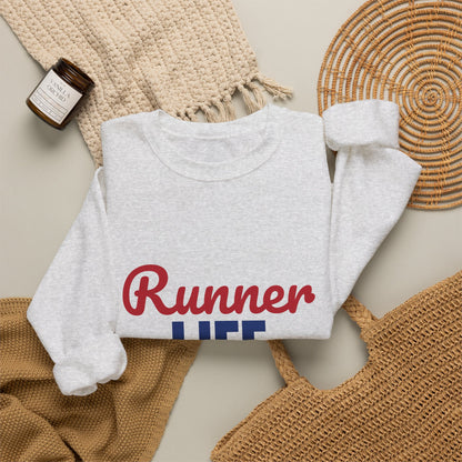 Runner Life Miles and Smiles Sweatshirt, Runner Crewneck Sweatshirt