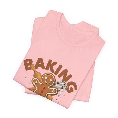 Baking Spirits Bright Shirt, Christmas Baking T-Shirt, Gingerbread Holiday Tee