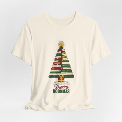 Merry Bookmas Shirt, Book Lover Christmas T-Shirt, Bookish Holiday Tee