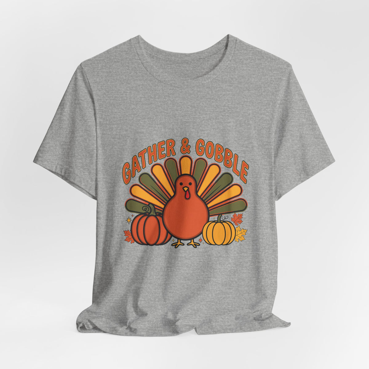 Gather and Gobble Retro Turkey Shirt, Gather and Gobble Thanksgiving Shirt, Retro Turkey Tee